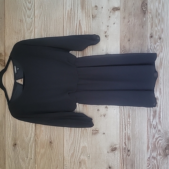 Express Little Black Dress 3/4 Sleeves Size XSmall - Picture 1 of 7